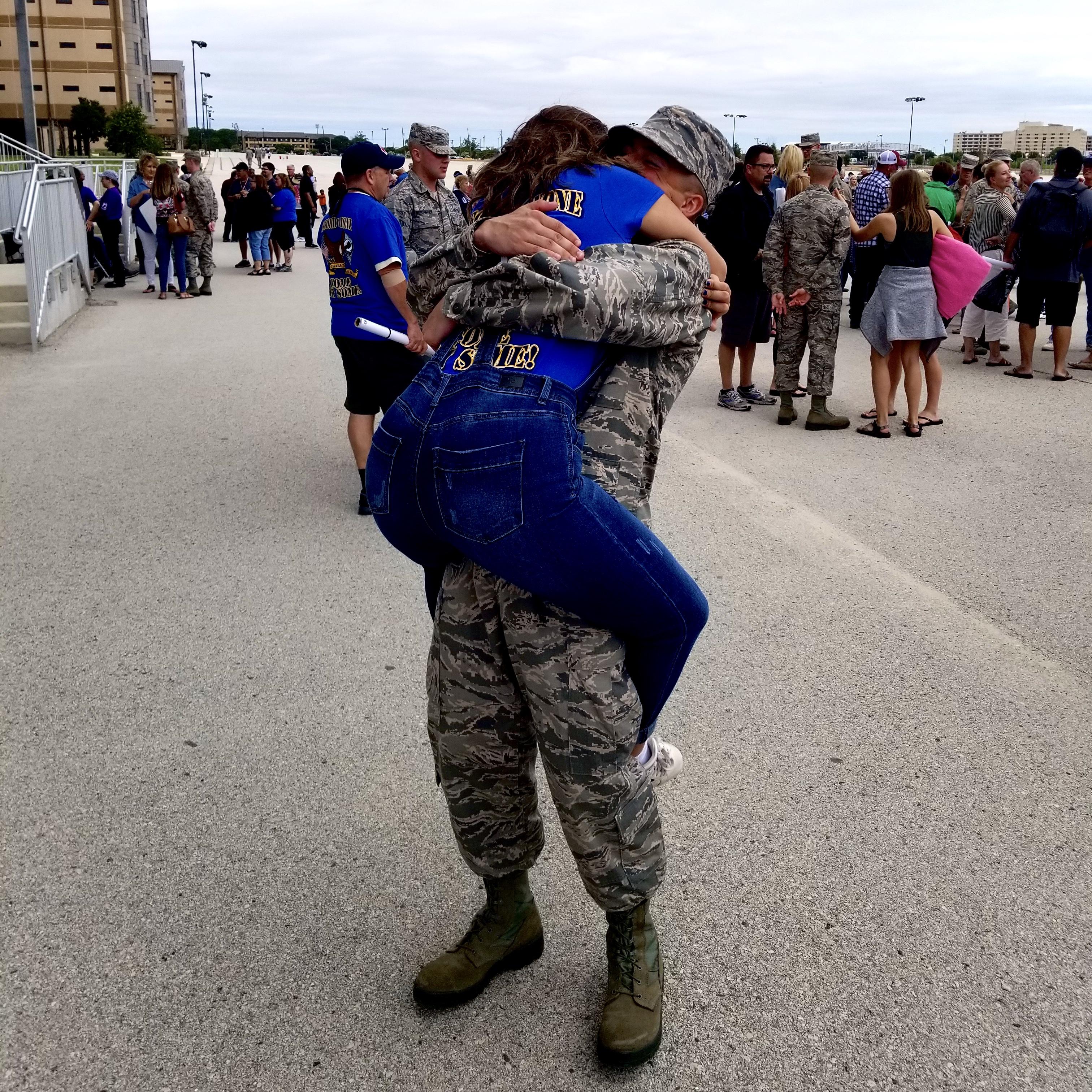 This was after Chase's graduation from Basic Military Training. We had not see each other in over 2 and a half months, only communicating through a few letters. Seeing him again was incredible.
