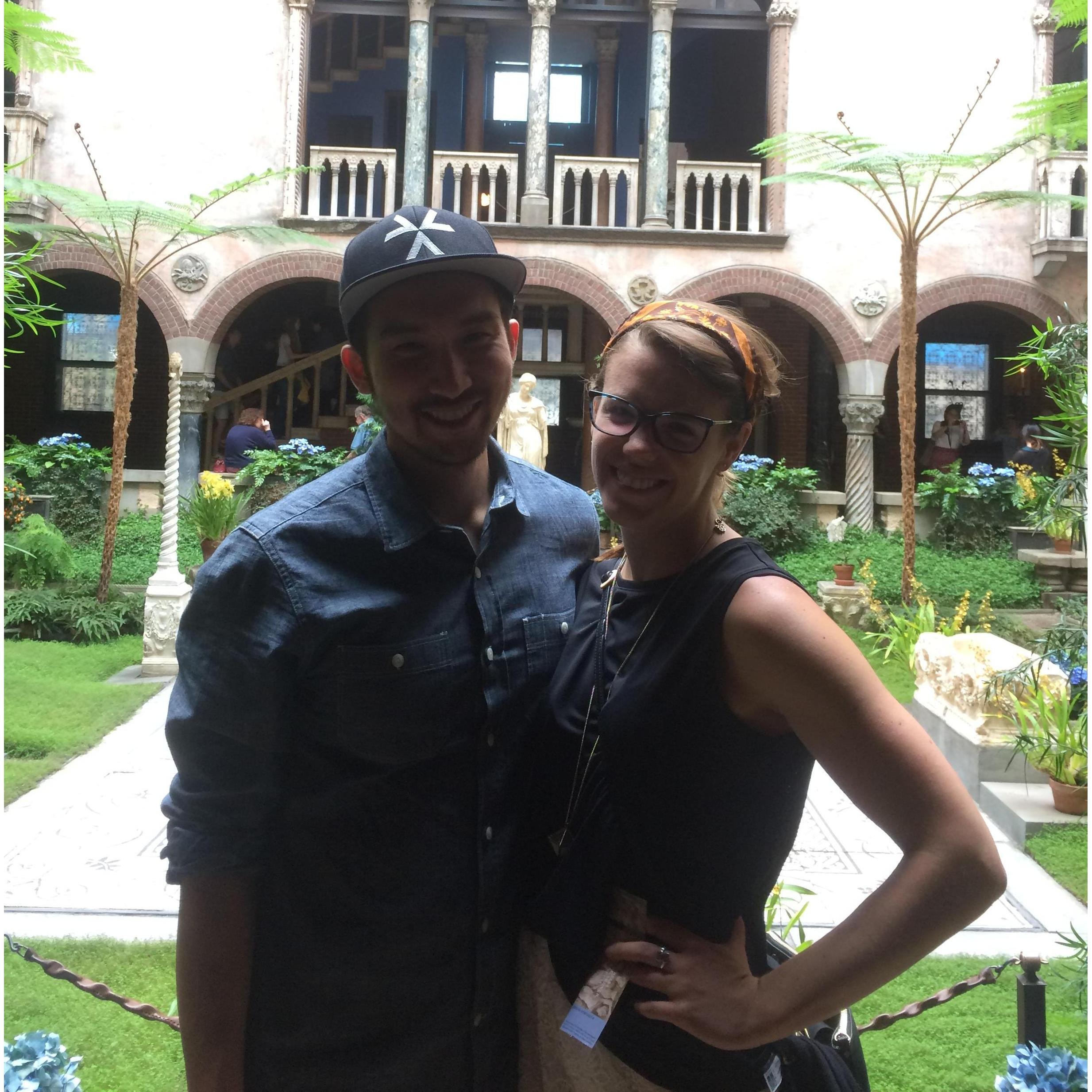 On an early date to the ISG museum. It was a lovely day--we biked to the museum, then biked to get tacos.