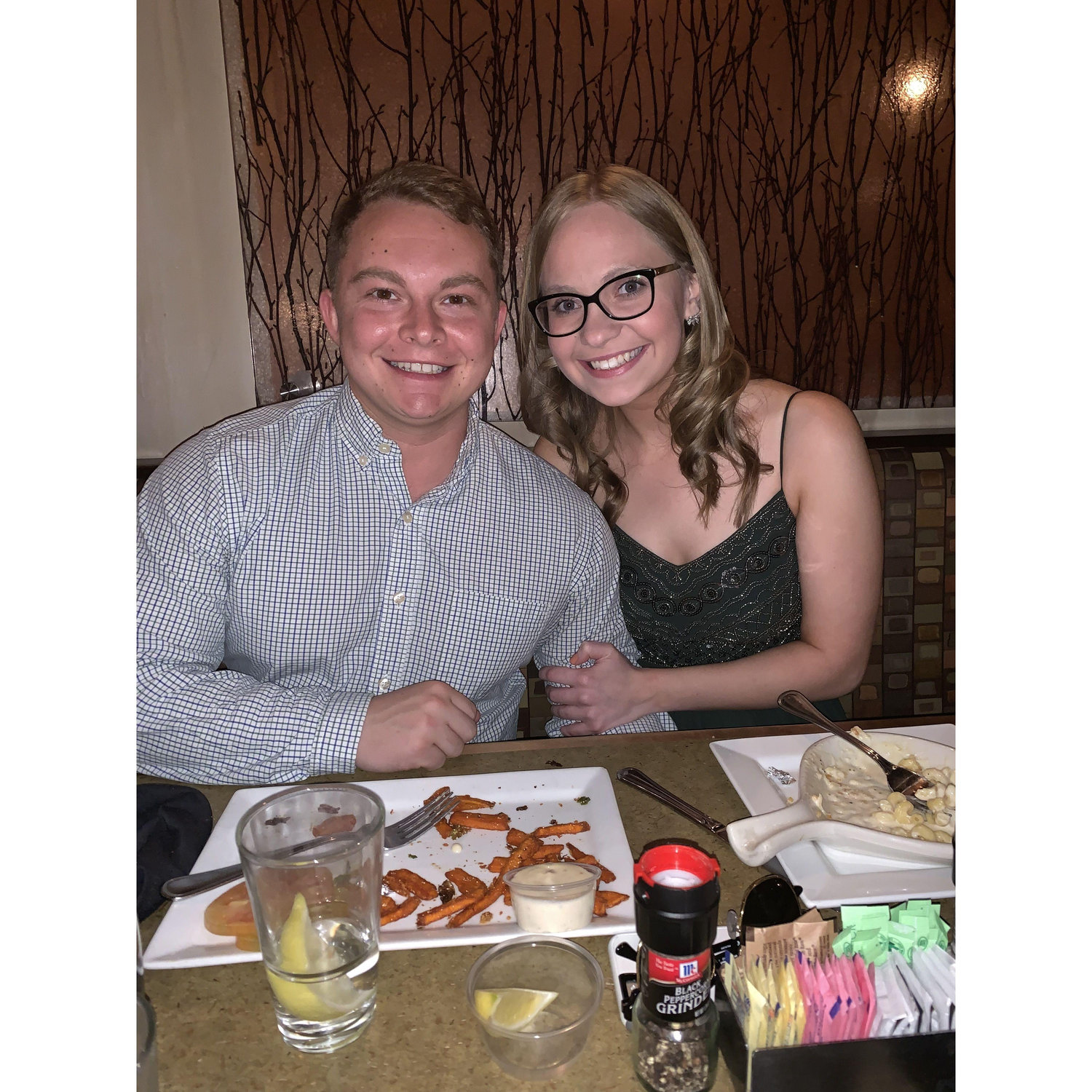 Dinner in Knoxville before going to Julie's sorority formal!!