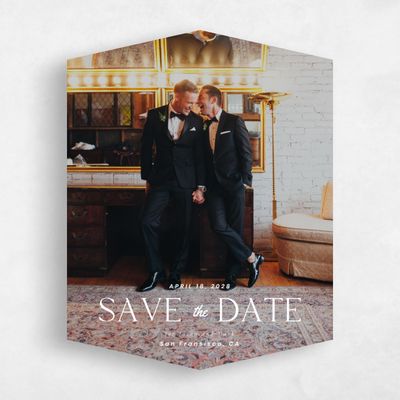 White Diamond Wedding Save the Date - Metropol Photo