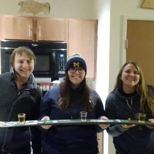 Our first shotski in Vail with wonderful friends