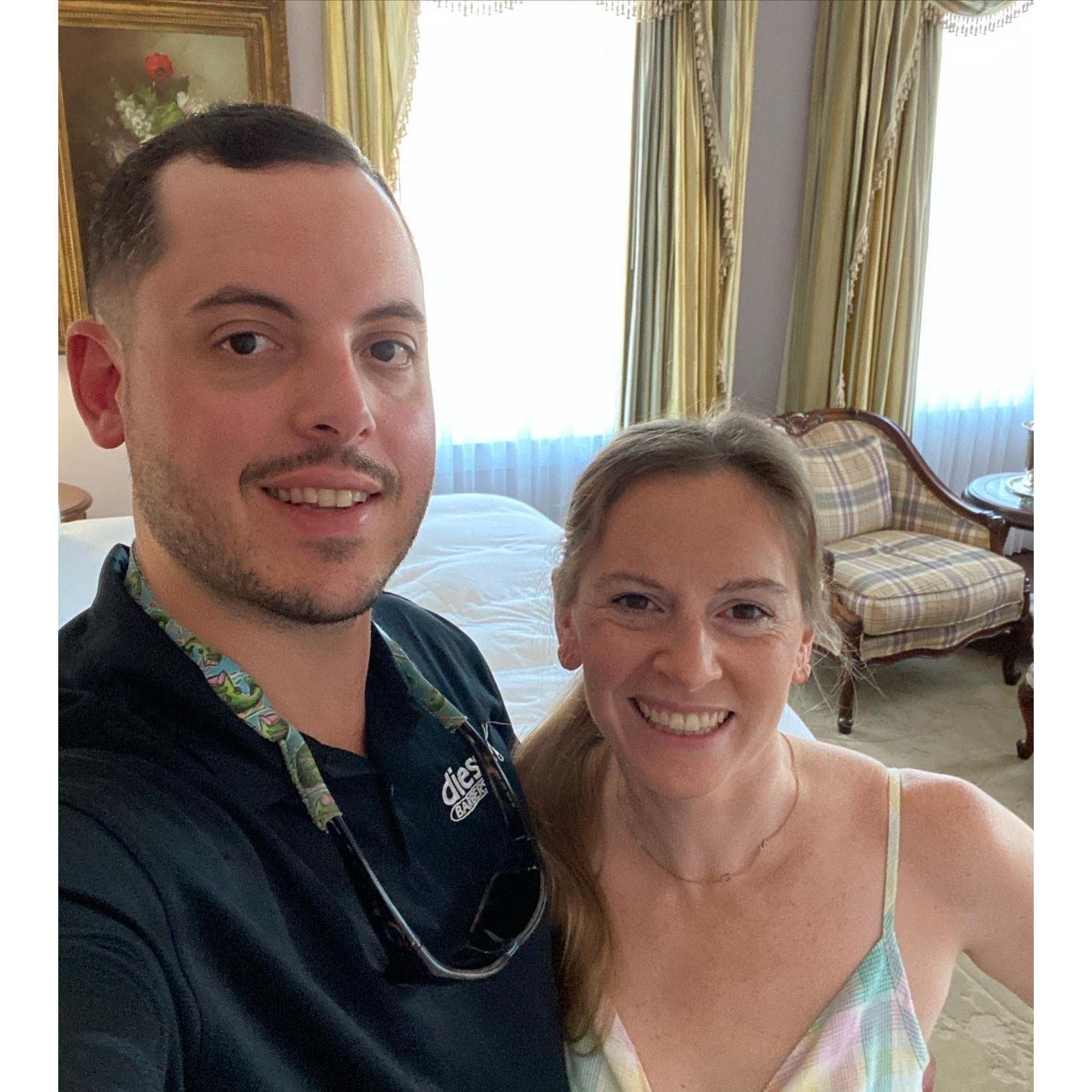 The night we went to dinner as part of my birthday weekend. Little did either of us know Bo was going to propose that night!