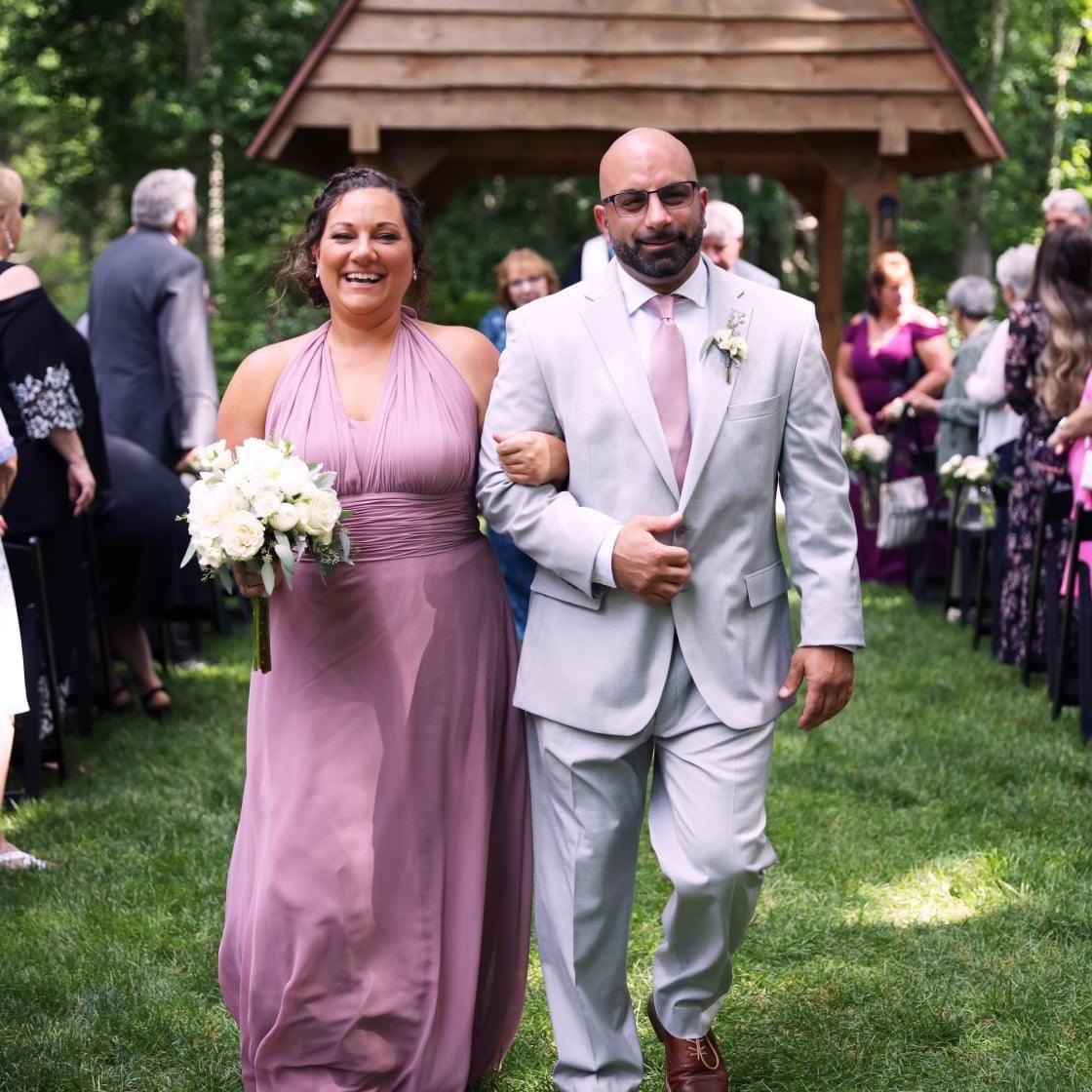 First time down the isle together