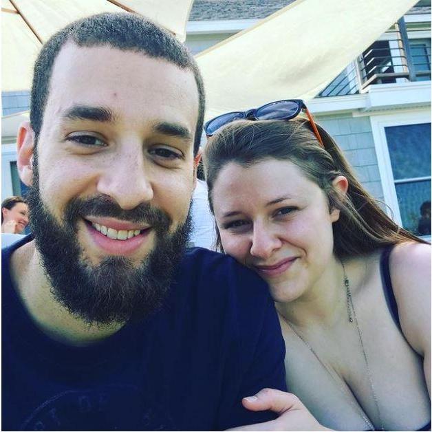 At a coworkers home for a summer party, 2017.