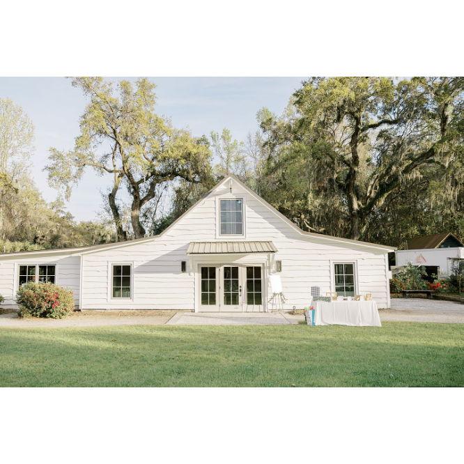 Dinner and reception to follow will be here at the Carriage House at Magnolia Plantation.