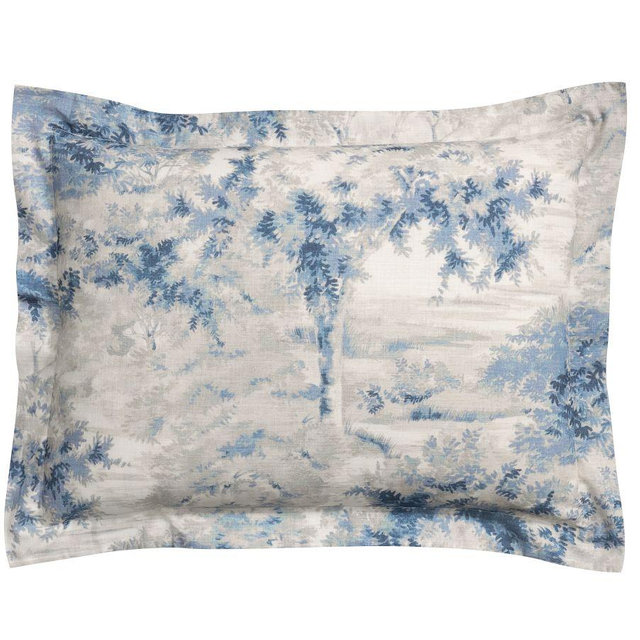 Blue Jardin Toile Sham, Standard