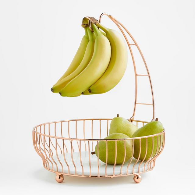 Cora Copper Fruit Basket with Banana Hanger