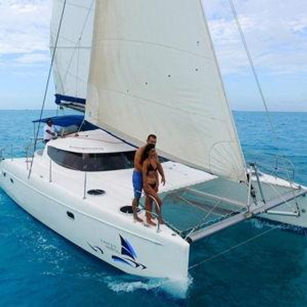 Honeymoon Private Catamaran Boat Tour in Santornini