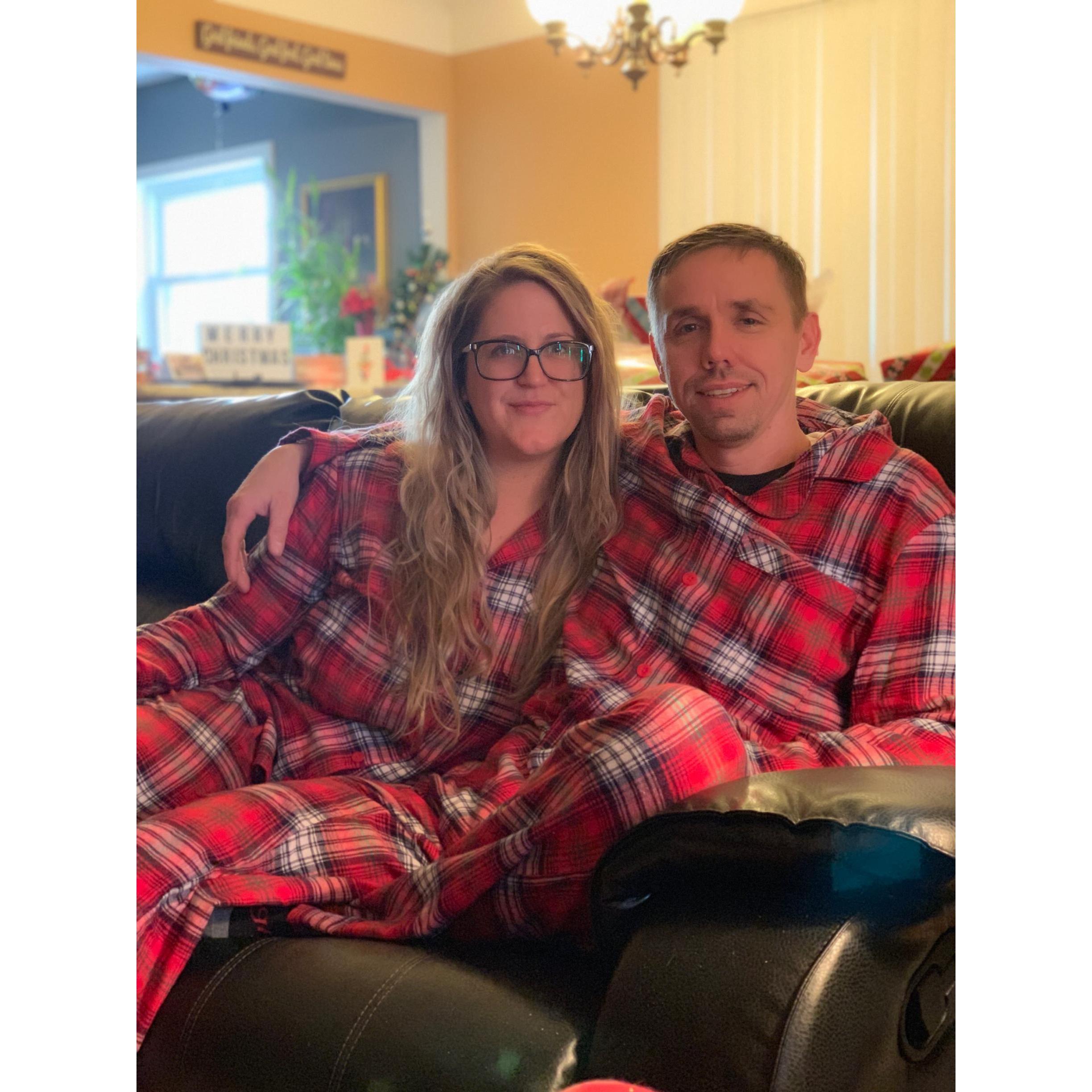 My mom quickly added him to our Christmas tradition of matching pjs for the whole family.