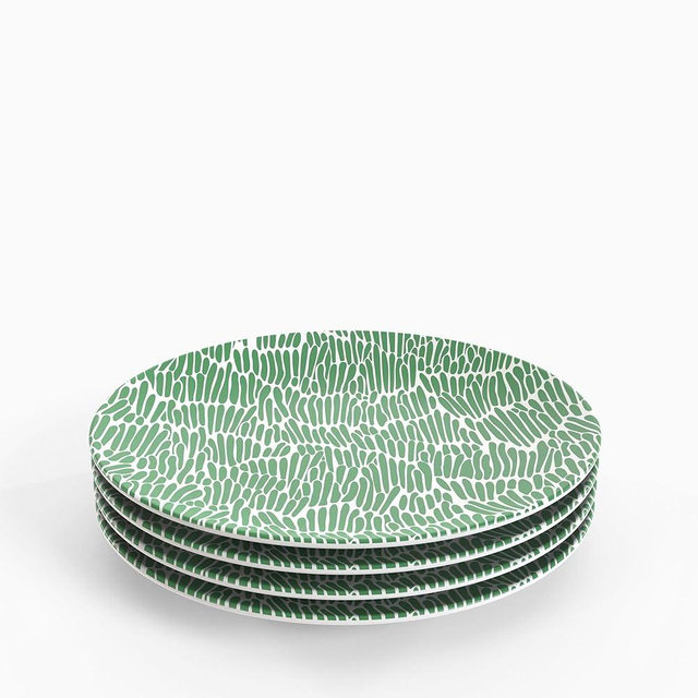 TervisHome Melamine Dinner Plates - Set of 4 | Enchanted Garden Collection | Durable Stoneware-like Quality, Dishwasher Safe, Perfect for Indoor and Outdoor Use