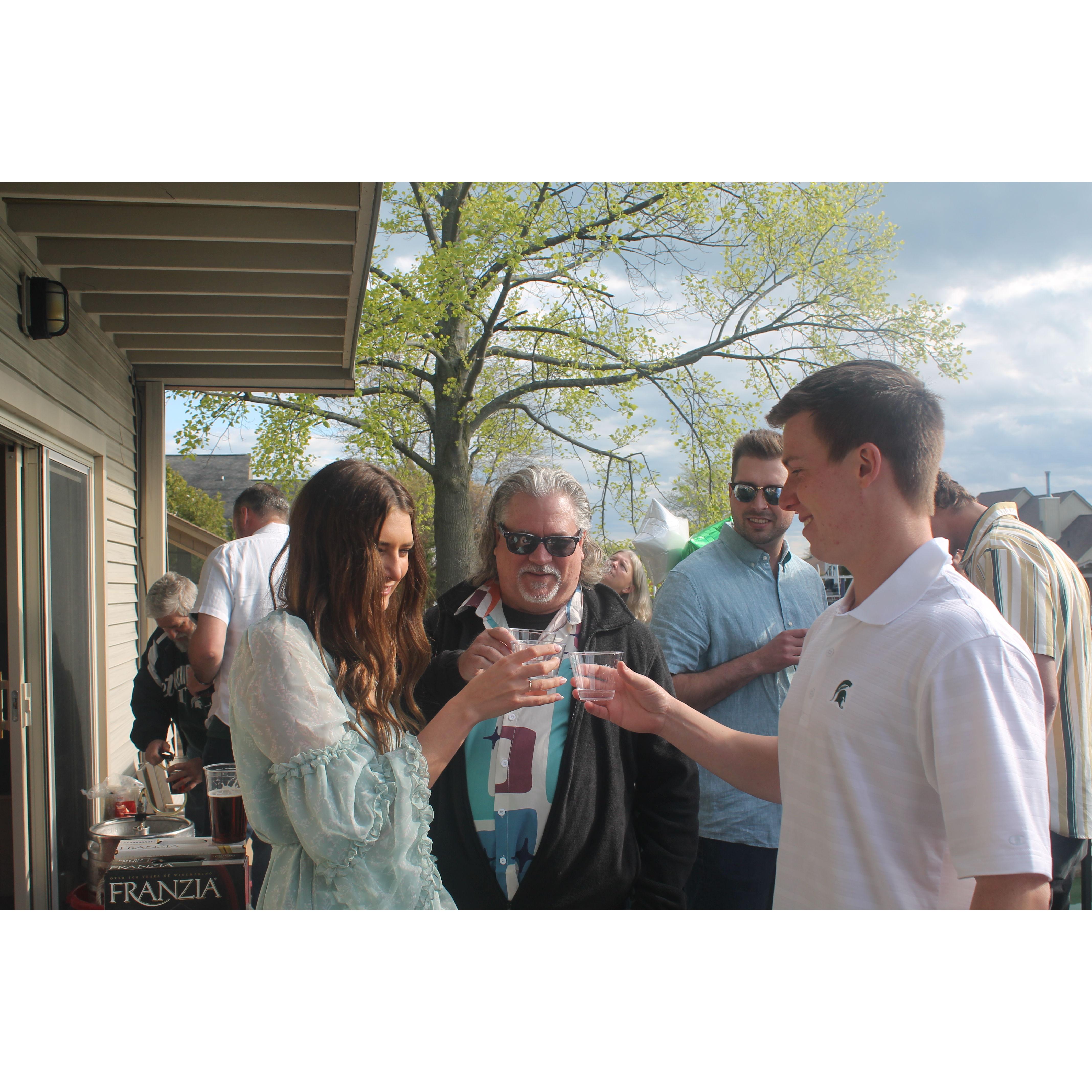 Serena's graduation party from Michigan State when Matt met ALL of her family at once for the first time, May 2021