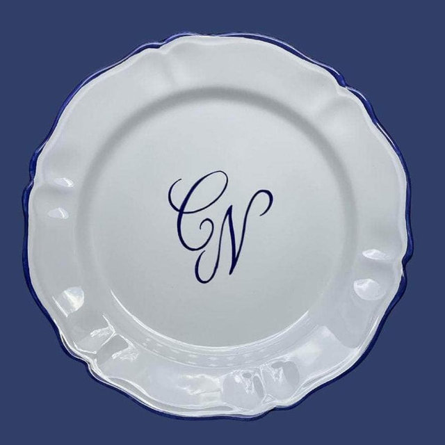 Personalised Ceramic Set of 2 Wedding Engraved Round Serving Platter