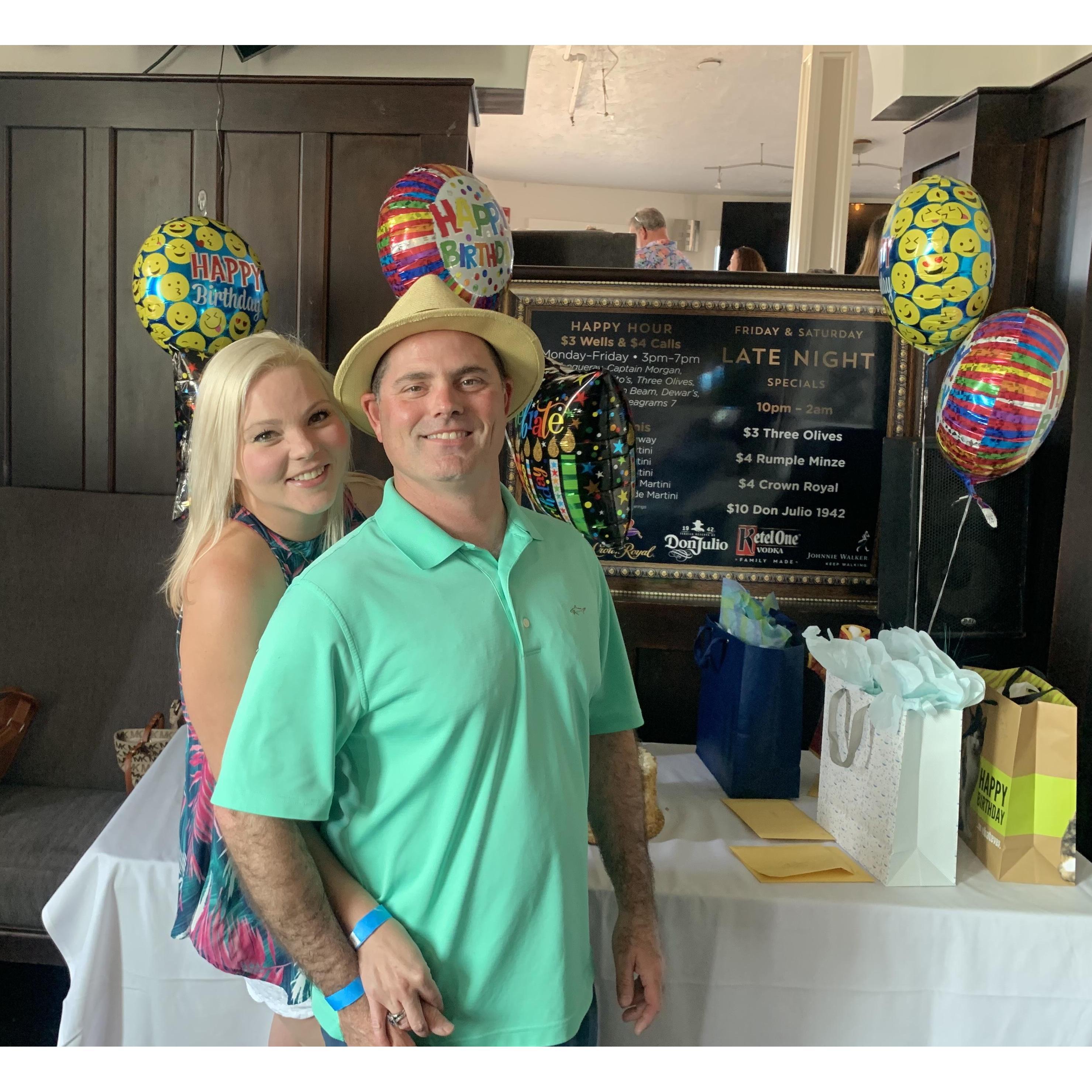 This picture is from Brett's surprise 40th birthday party at the famous Casa Marina Hotel in Jacksonville Beach on May 23, 2019.