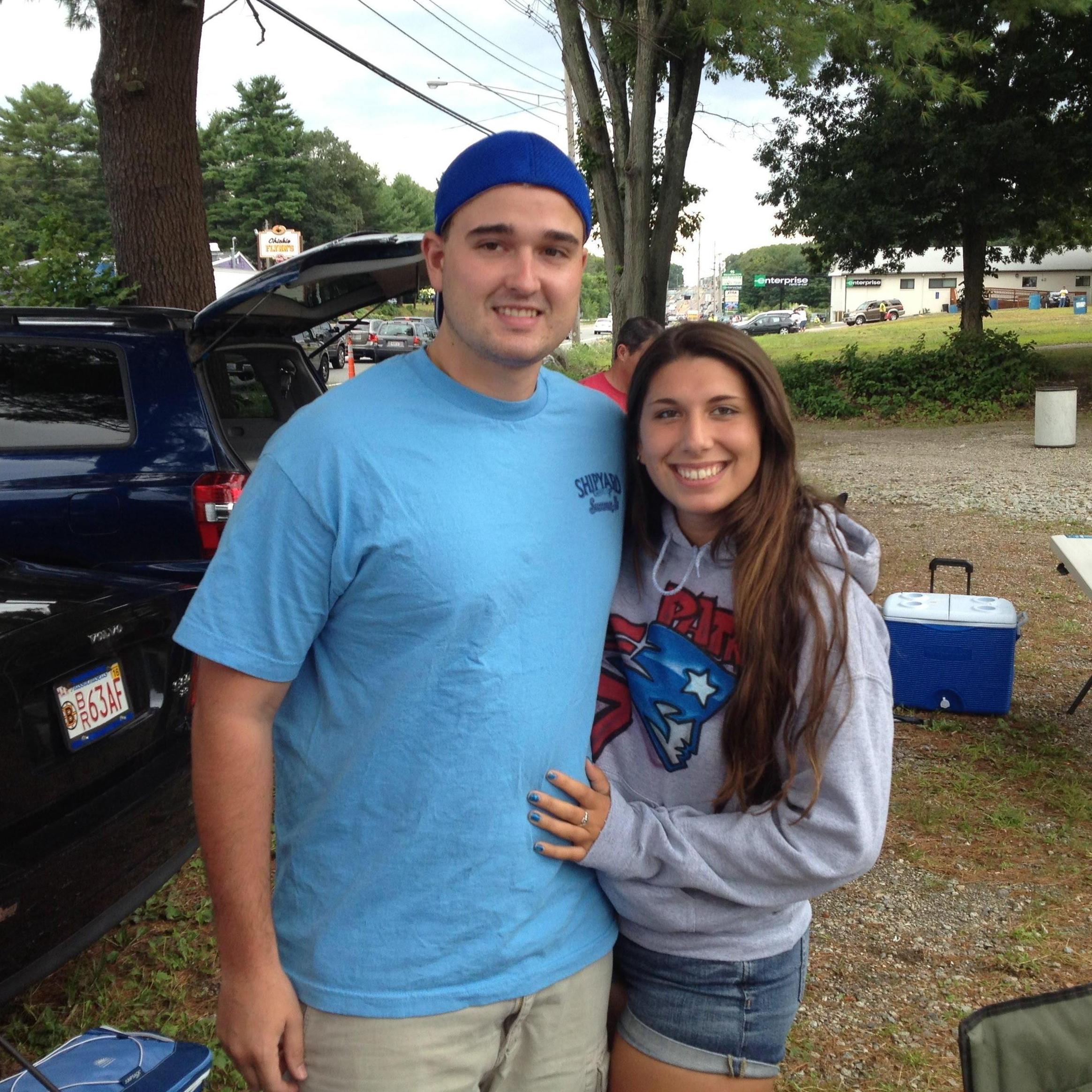 Our first pre-season Patriots game! 2014