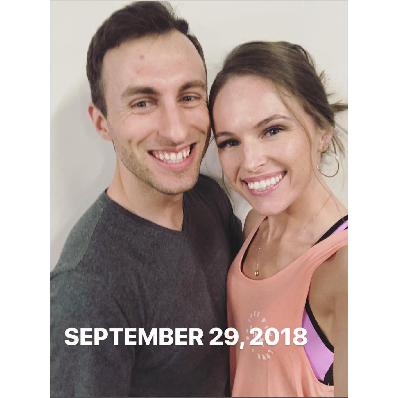 How we told Instagram our wedding date.