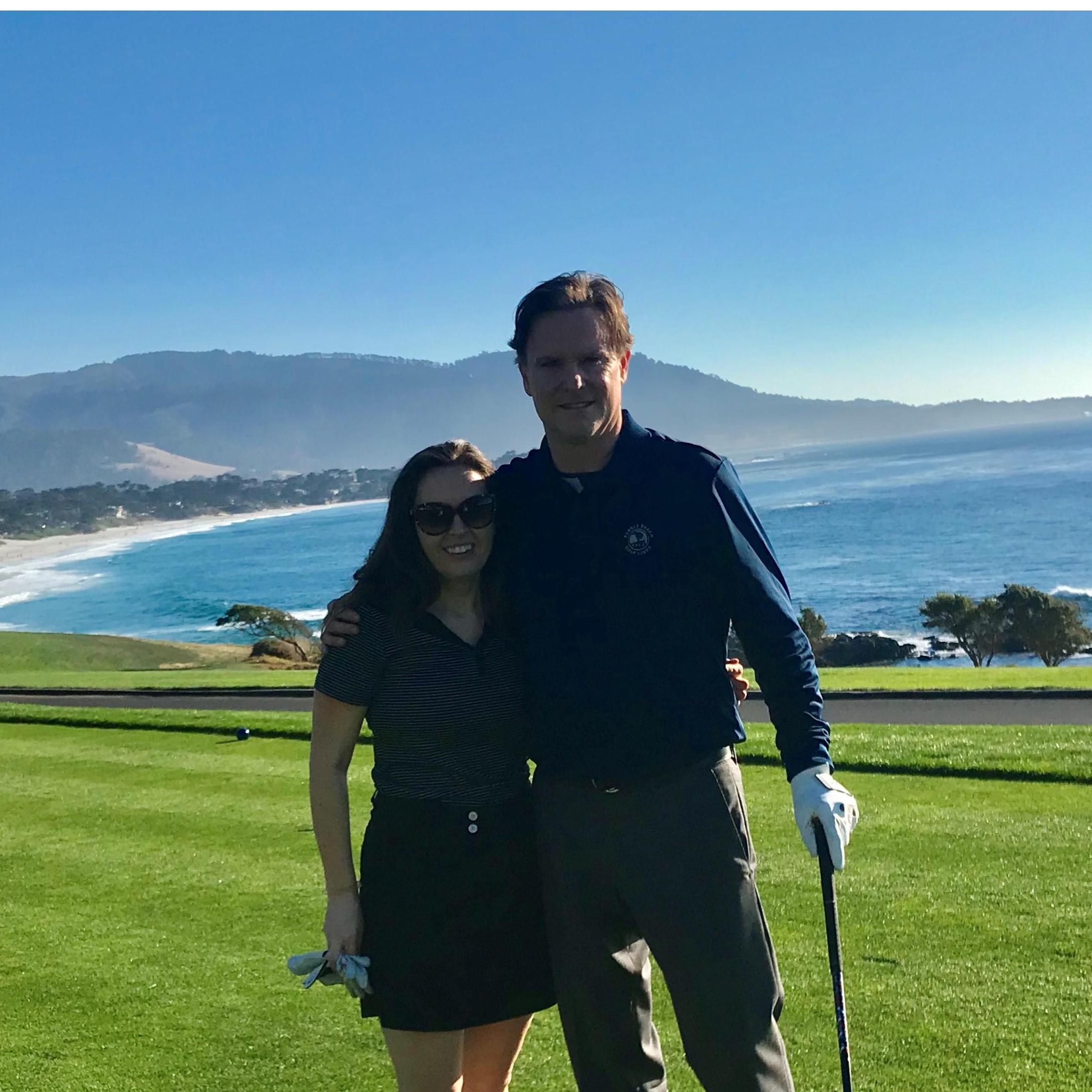 Round at Pebble... lowest score went to Moira ;)