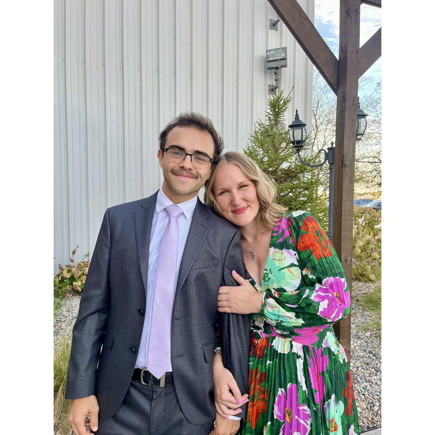 At Madi & KJ's wedding