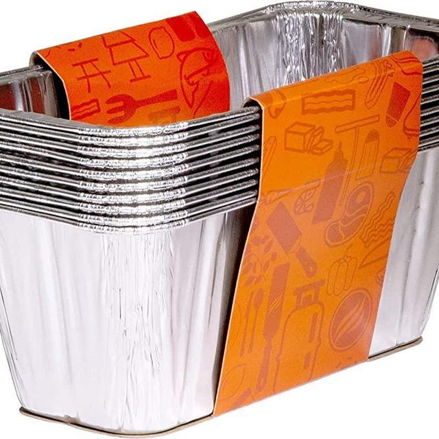 Blackstone 5017 Griddle Rear Grease Cup Liner (Pack of 10) Disposable Foil Bacon Drip Catcher Tray for 36 inch, 28 inch, 17 inch, Range Top Combo & ProSeries, 28", Silver