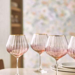 Waterfall Red Wine Glasses, Set of 4