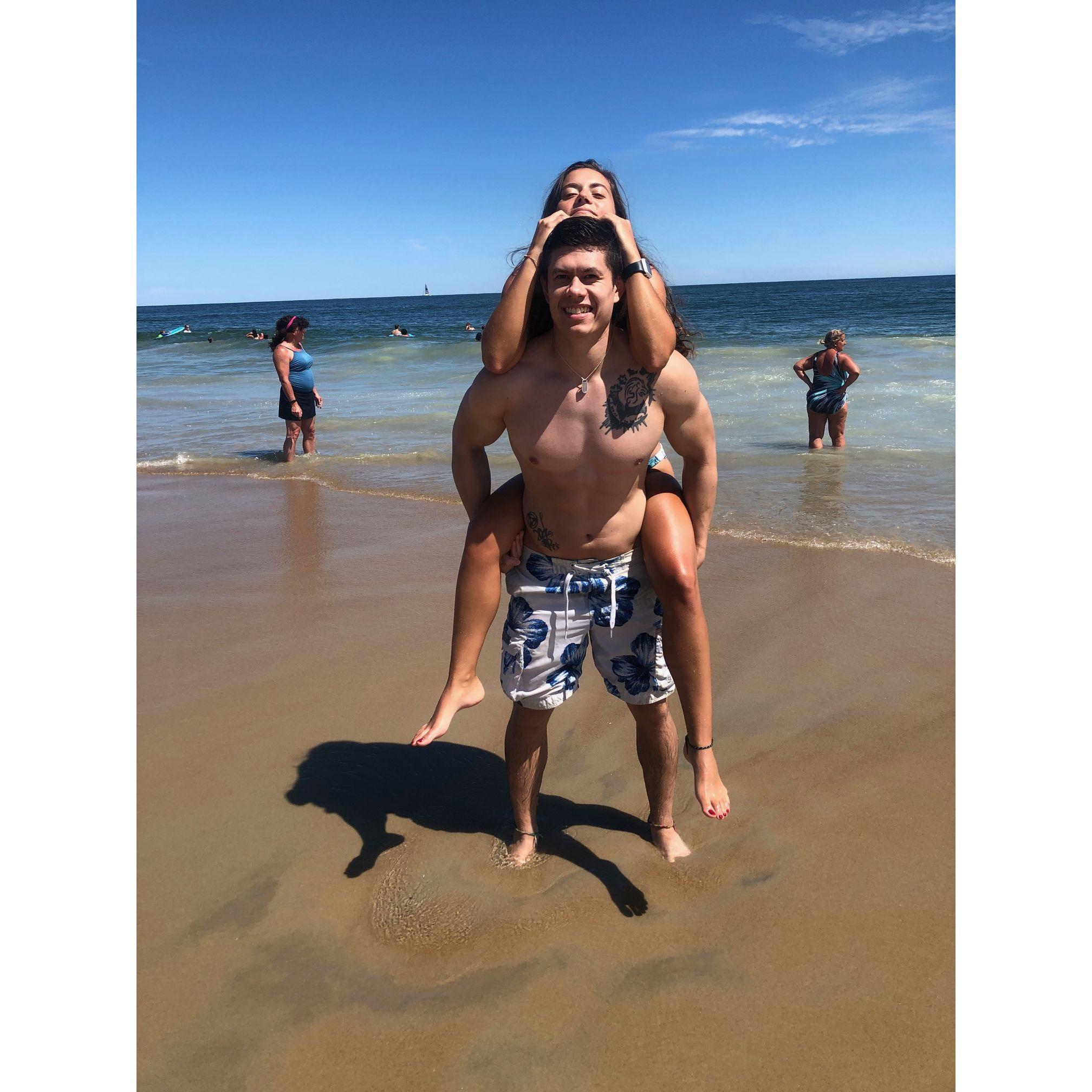 Our favorite place.. the beach, not Ocean City. Fun fact, Brittney and I were doing all kinds of studying here which can look weird when it's physical therapy. Was Brittney the 3rd wheel or was Isaac?