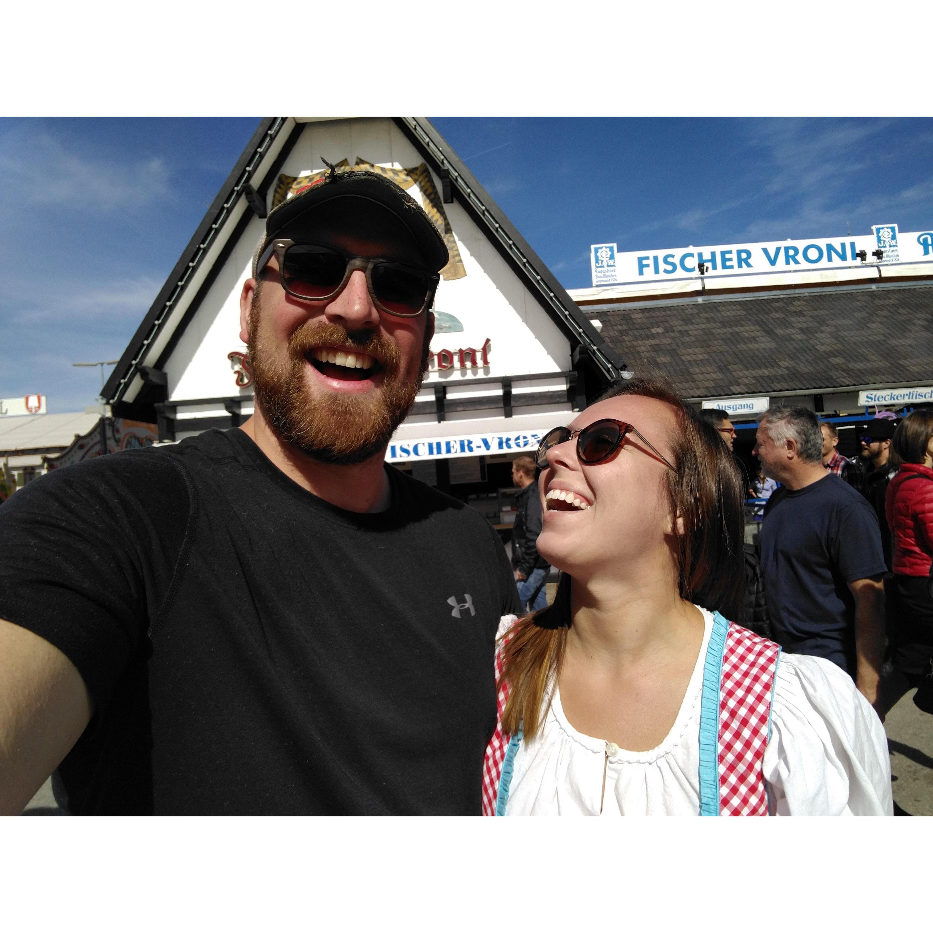 Living the dream at Munich's Oktoberfest. Germany 2018
