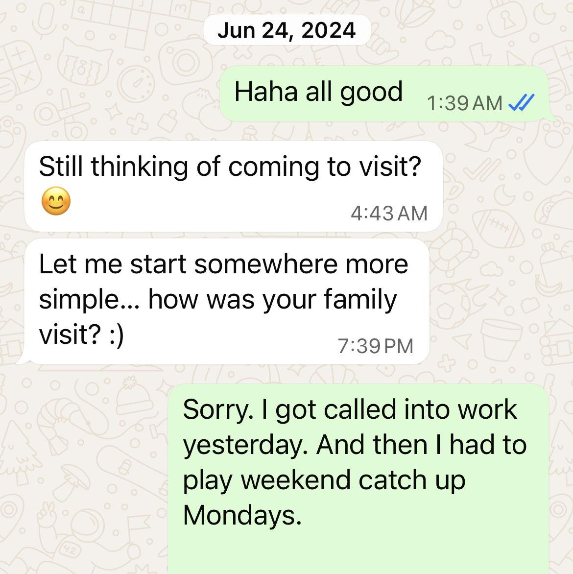 Over the years, they stayed in touch with occasional texts and check-ins. Cameron invited Brigitte to visit many times, but life and timing never quite aligned.