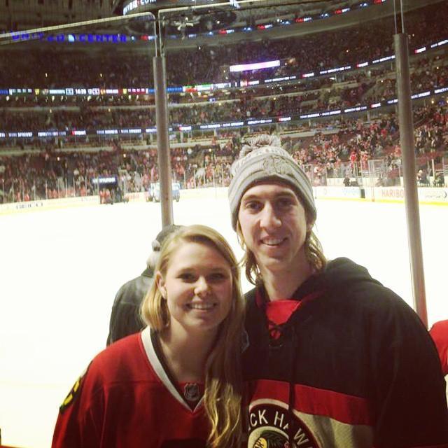 First Blackhawks game together, Rachel's first game ever
2015