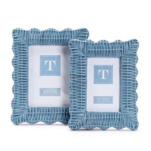 Blue Wicker Weave Photo Frame