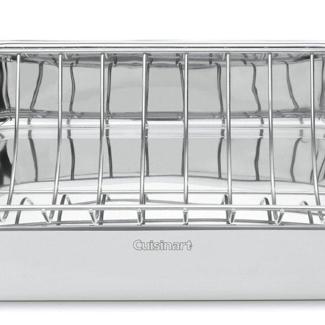 Cuisinart 7117-16UR Chef's Classic Stainless 16-Inch Rectangular Roaster with Rack, Roaster Rack