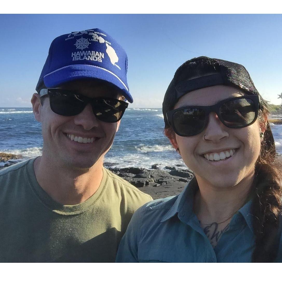 Hawaii - he insisted on wearing the trucker hat the entire time and refused to take the price tag off