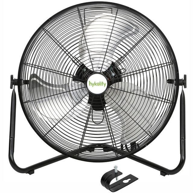 hykolity 20" High Velocity Floor Fan, 4600 CFM Heavy Duty Metal Wall Mount Fan with 3 Speeds, Industrial Shop Fan for Garage, Warehouse, and Commercial, UL Listed
