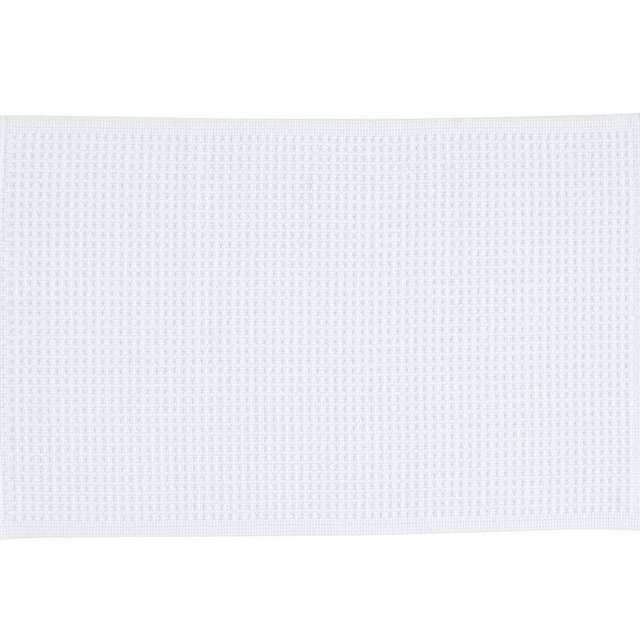 White Textured Bath Mat, 21x34"