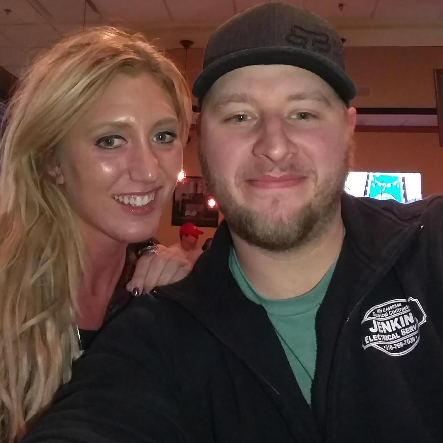 Our first picture together. We were on our first date at the Greenmill.