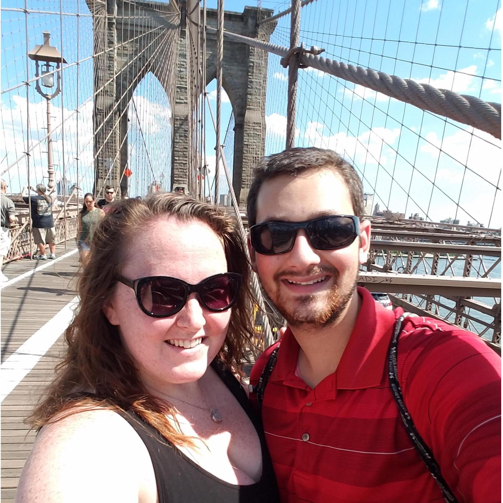 Day Date Walking the Brooklyn Bridge