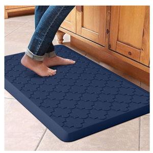WISELIFE Kitchen Mat Cushioned Anti Fatigue Floor Mat,17.3"x28", Thick Non Slip Waterproof Kitchen Rugs and Mats,Heavy Duty Foam Standing Mat for Kitchen,Floor,Home,Desk,Sink, Brown