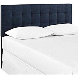 Modway Lily Upholstered Tufted Fabric Headboard Queen Size In Navy