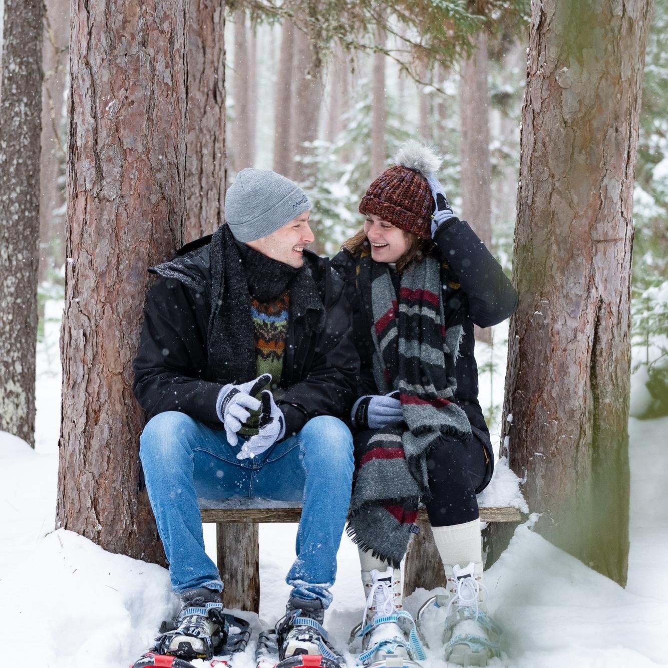 Snow shoeing in Maine - picture credit to our talented photographer friend Alex