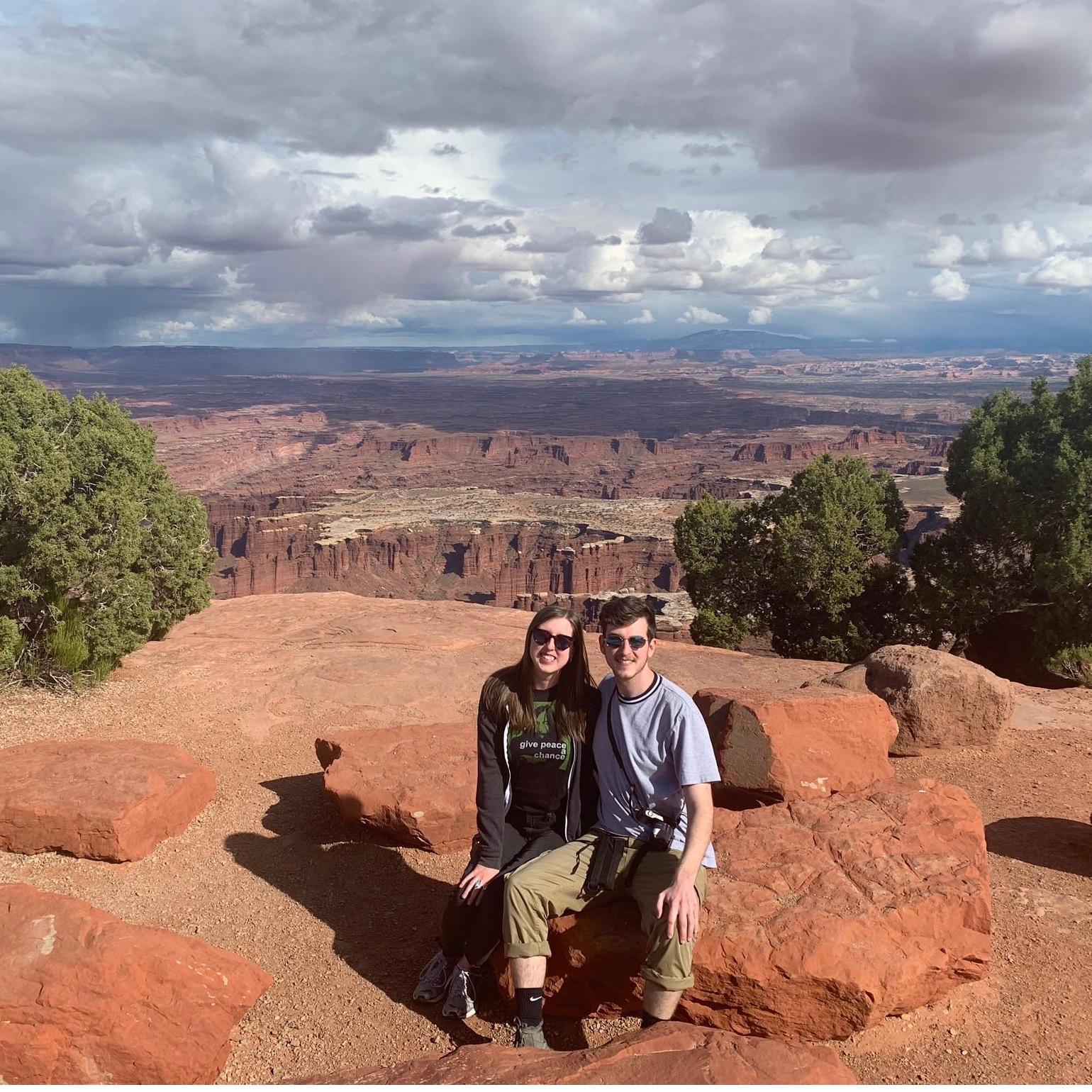 All smiles in Dead Horse Pointe state park in Colorado!