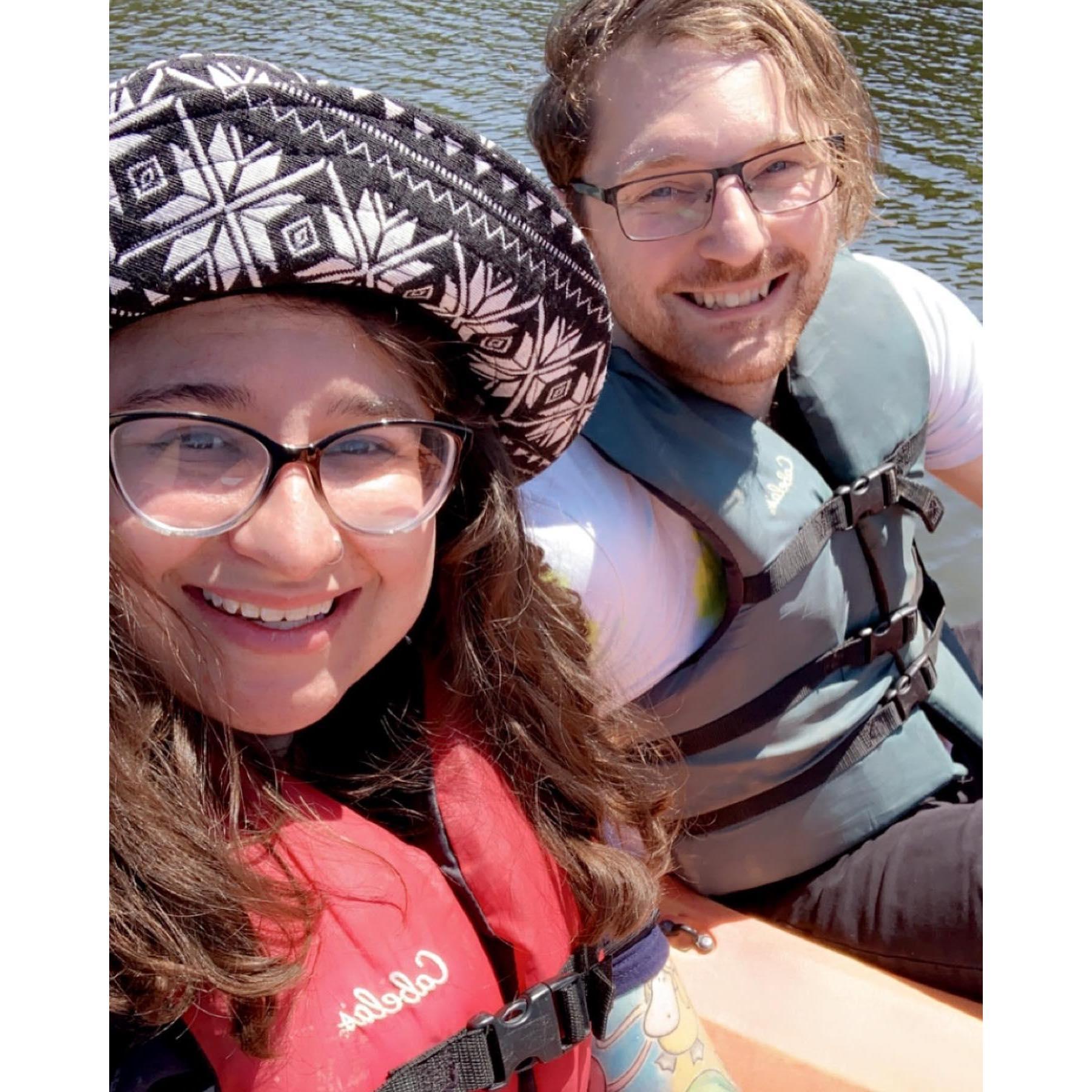 Kayaking at Findley State Park (This is the park Danny proposed!)