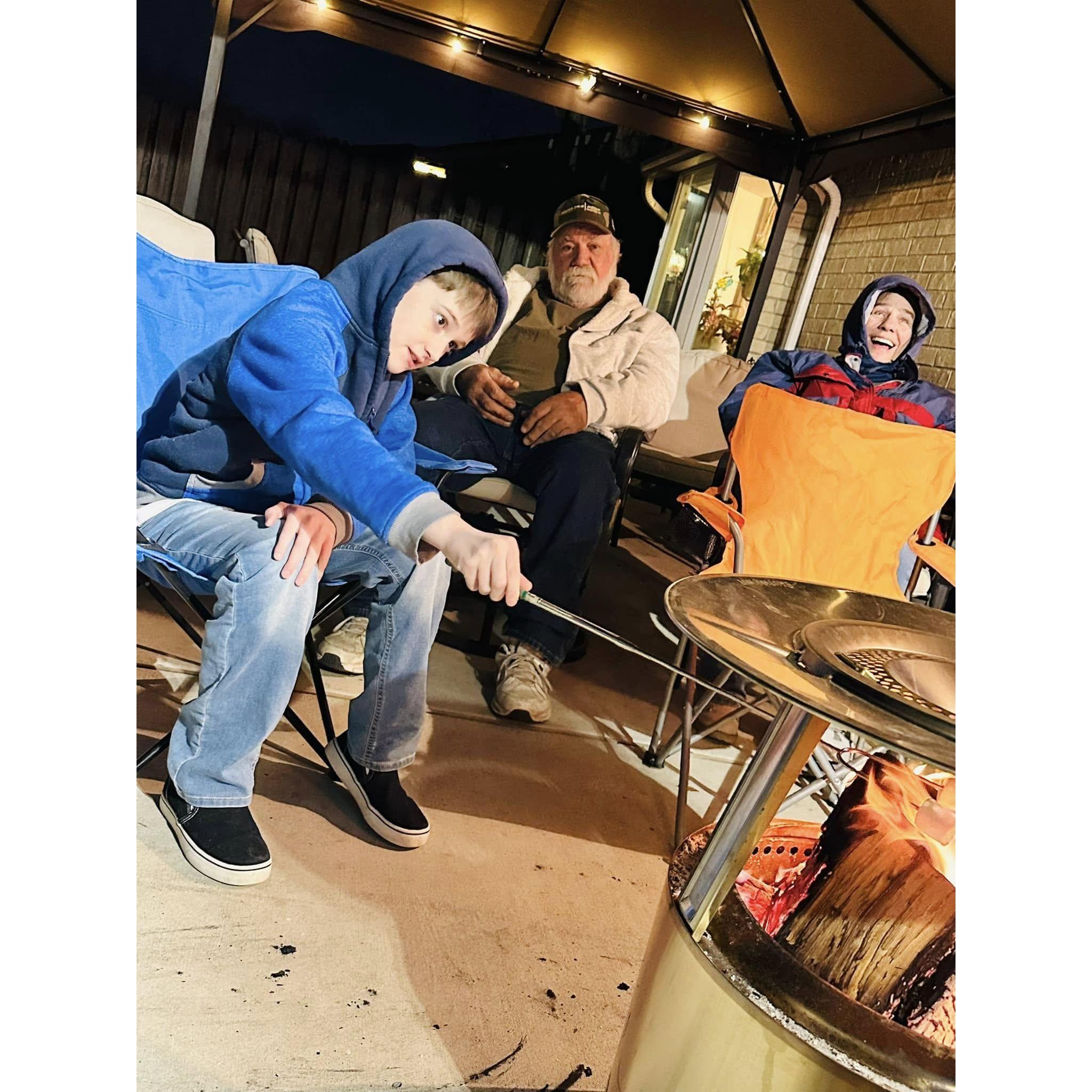 And after the children went to bed, the adults staying up late and chatting was enjoyable as Kathryn and Aaron's parents got to know each other more with every visit since they lived further away.