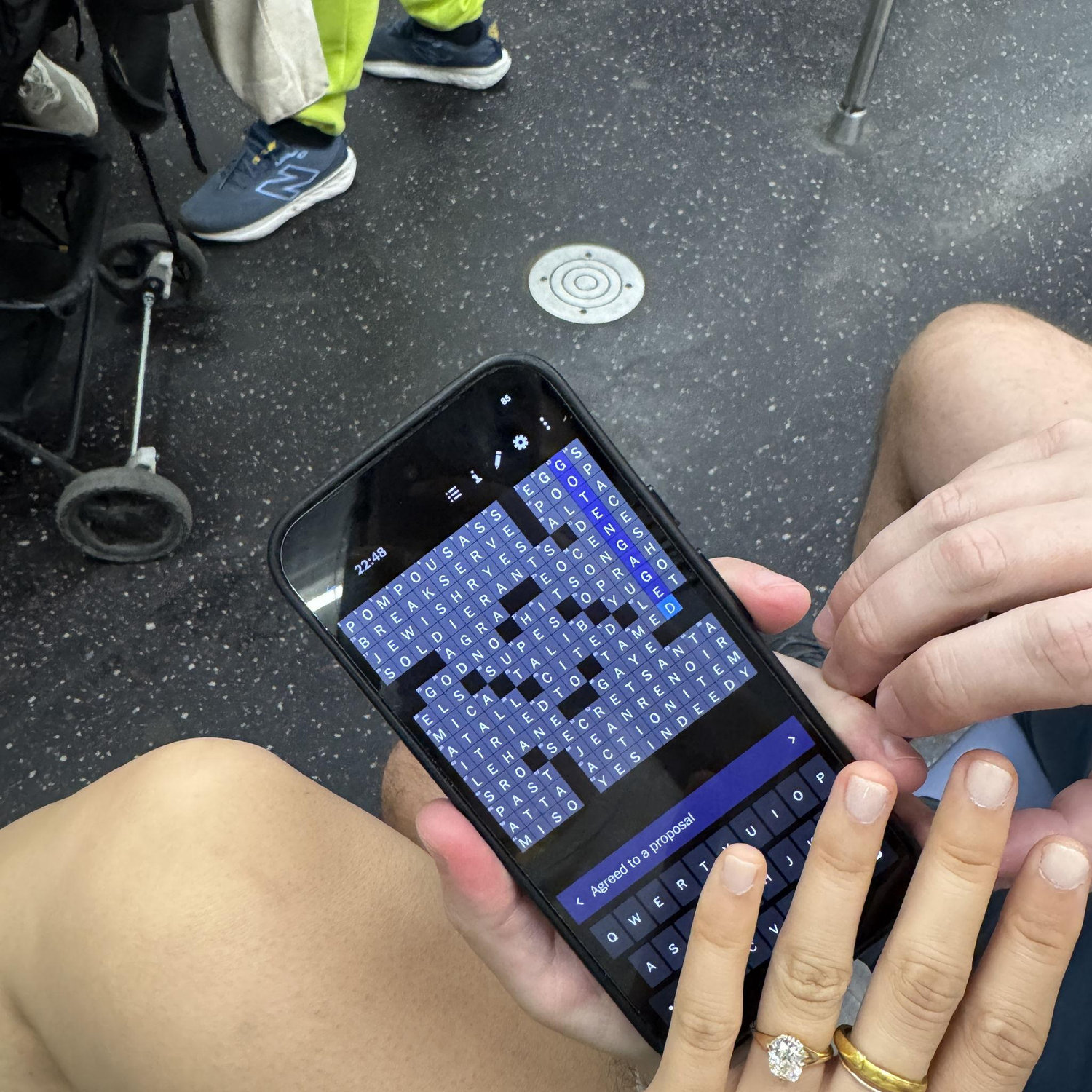 Andrew and I always do the New York Times crossword together and on that day this was a clue!