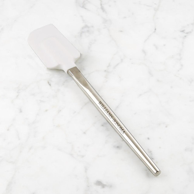 Williams Sonoma Silicone Spatula with Stainless-Steel Handle, White