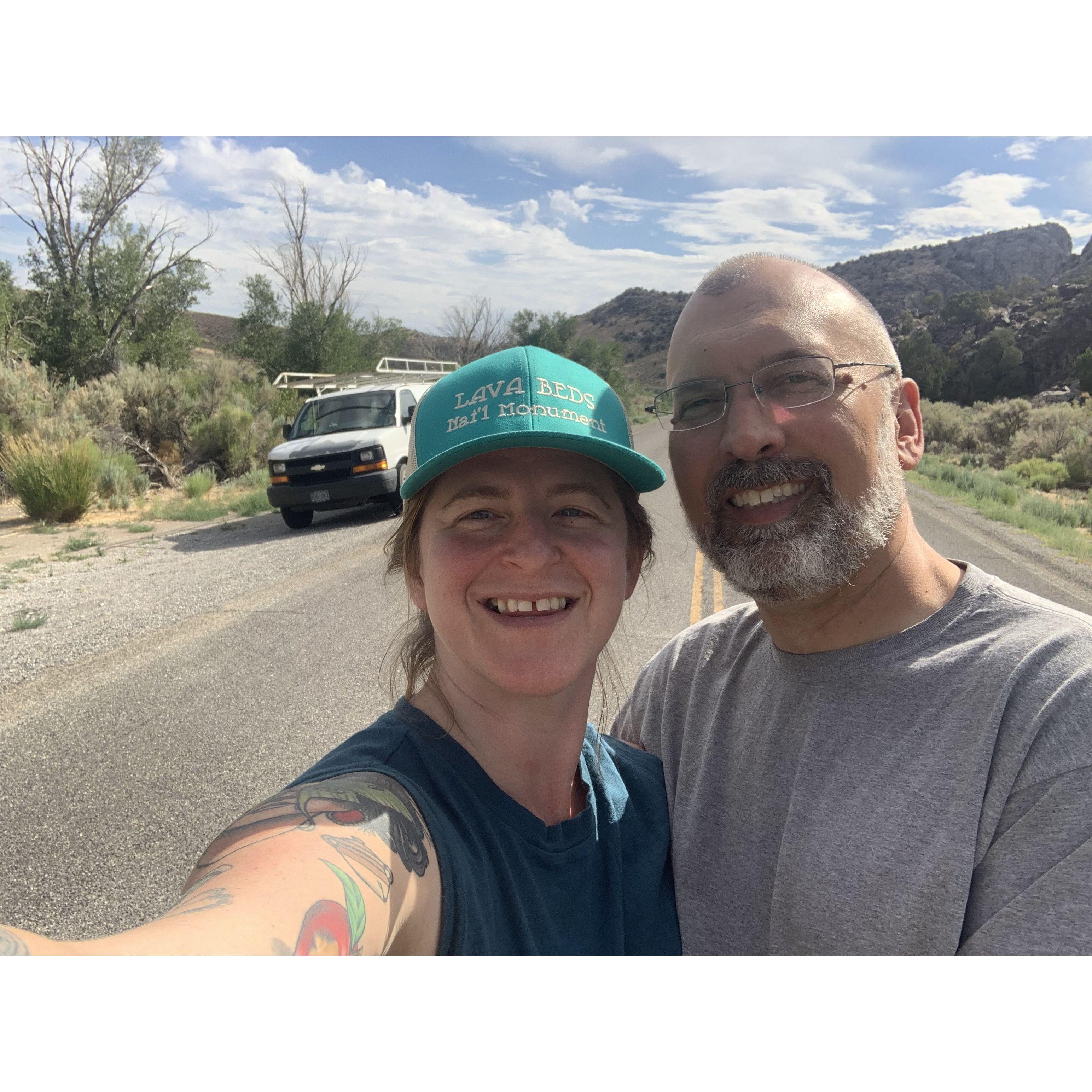 On our Great Van trip! See that cute van back there?