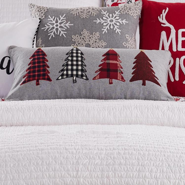 Levtex Home Let It Snow Sparkle Xmas Pom Pillow