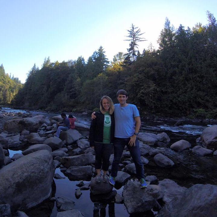 After a day of hiking around the Snoqualmie Falls area, looking slightly worse for the wear!