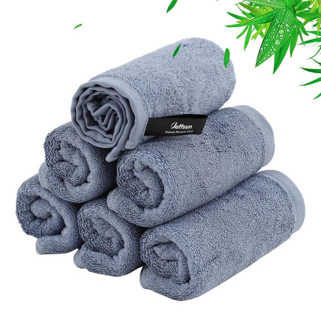 Wash Cloths 6 Pack, Reusable Makeup Remover Cloths, Super Soft and Gentle Face Towel for Sensitive Skin, 10x10 inch Small Face Washcloths, Easy to Rinse Quick Dry Slate Blue Facial Cleansing Cloths