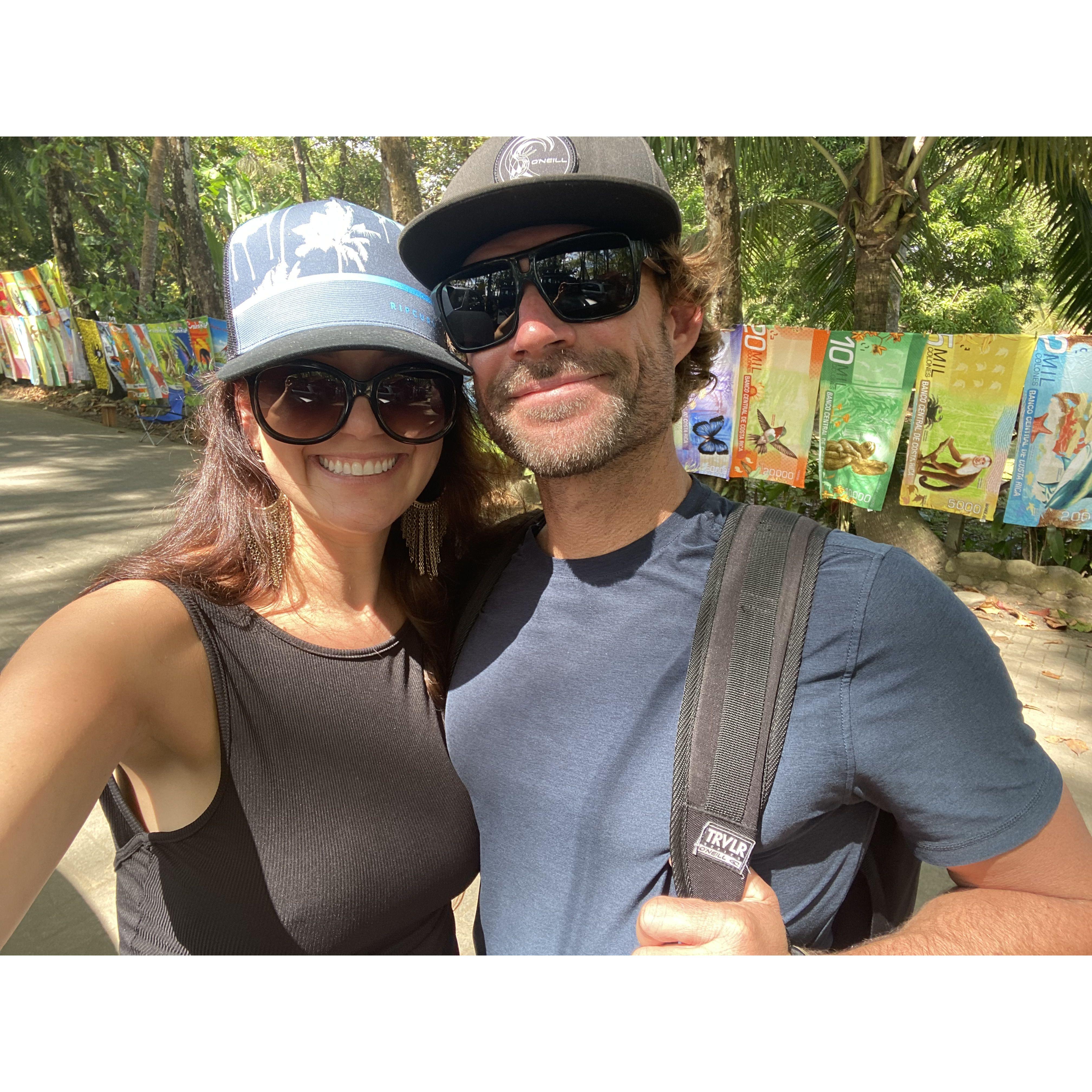 Shopping on the streets of Dominical, Costa Rica.