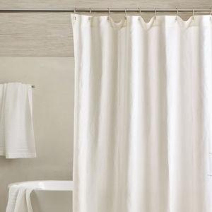European Linen Shower Curtain in Ivory