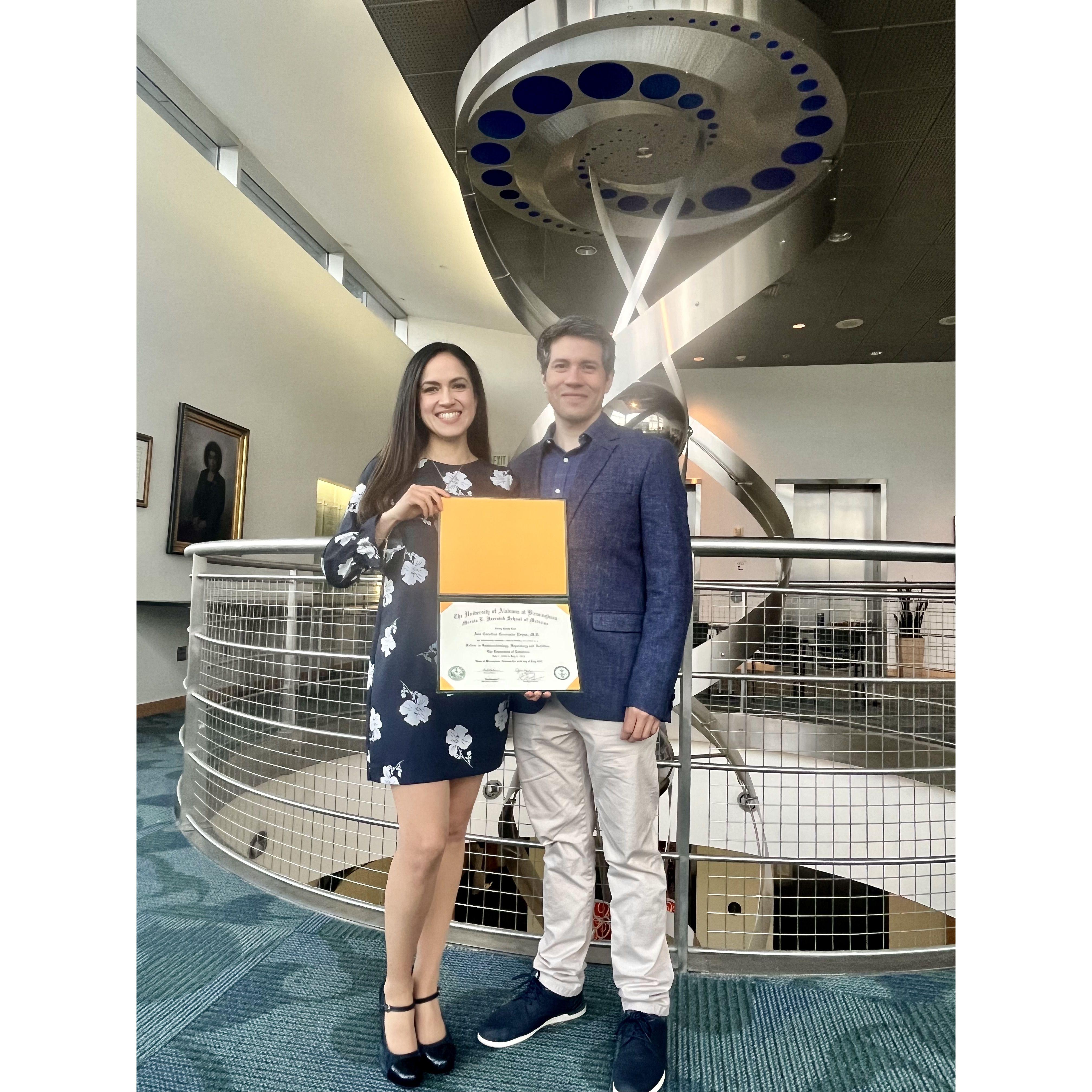 Ana's Pediatric Gastroenterology graduation!! Children's Hospital of Alabama