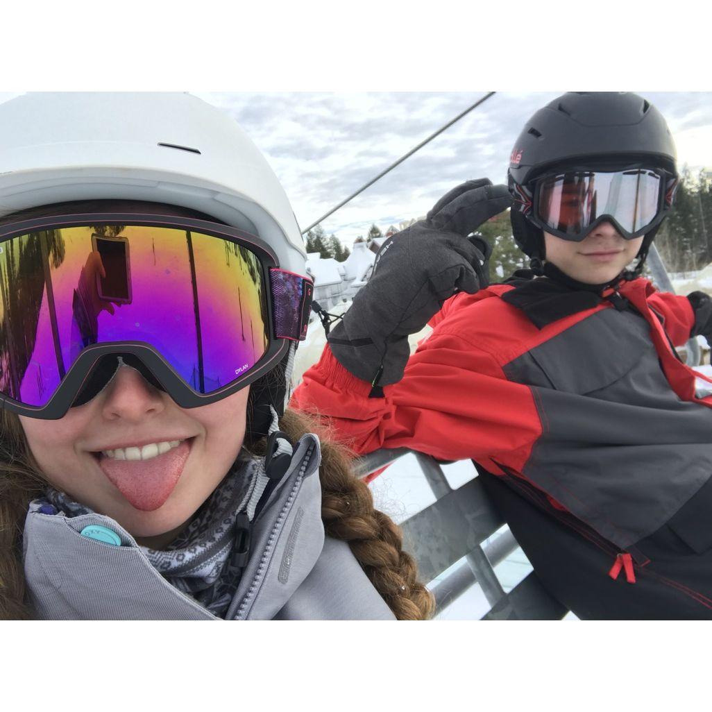 Brayden adopted Aubrey's love of snowboarding